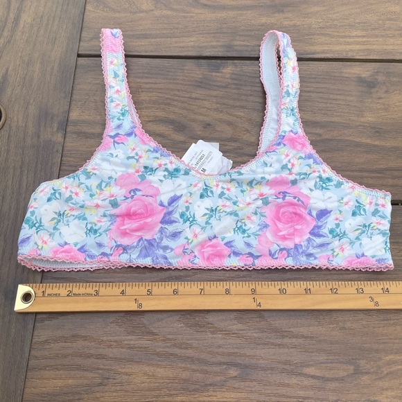 LoveShackFancy Bellamy bikini top primaries pink berry L - Picture 2 of 5